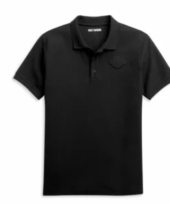 Harley-Davidson Harley Davidson® Men's Medium Embossed Logo Knit Polo, 96444-21VM