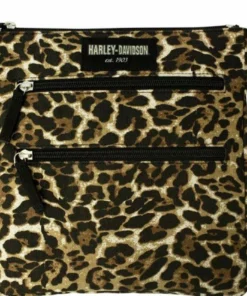 Leather Source Accessory Bags & Purses Harley-Davidson® Women's Leopard Print Crossbody Cotton Clip Bag