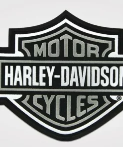 Symbol Arts Decals & Patches Harley-Davidson® Silver Bar & Shield Patch, Large