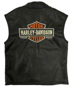 SGI Harley-Davidson® Boys' Embroidered Patches Snap Faux Leather Vest - Black Kids
