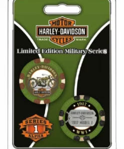 Dart World Harley-Davidson® Military Series Alpha 1 1917 Model J Collectible Poker Chip 6741 Home
