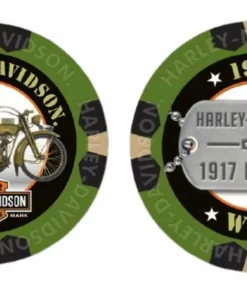 Dart World Harley-Davidson® Military Series Alpha 1 1917 Model J Collectible Poker Chip 6741 Home