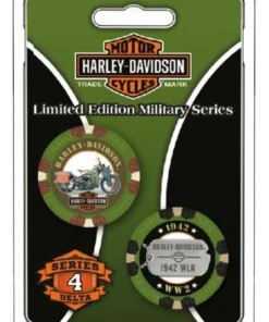 Dart World Home Harley-Davidson® Military Series Delta 3 1942 WLA Collectible Poker Chips 6744
