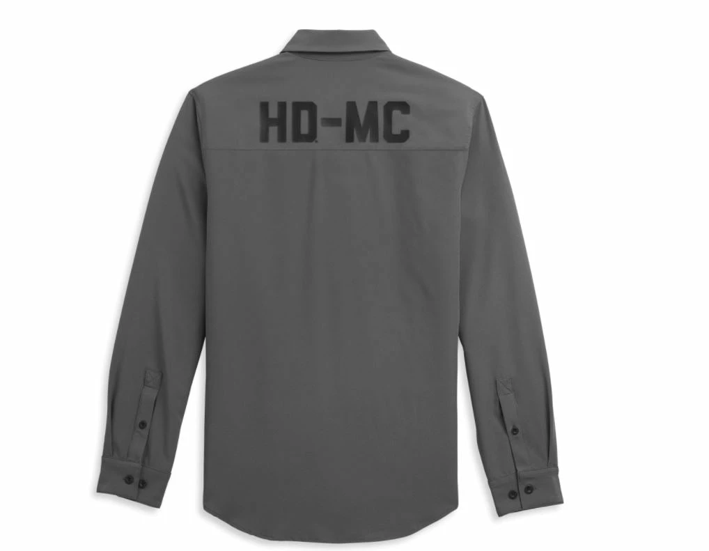 Harley-Davidson® Men's HD-MC Logo Long Sleeve Shirt, 96341-21VM 4 Harley-Davidson® Men's HD-MC Logo Long Sleeve Shirt, 96341-21VM