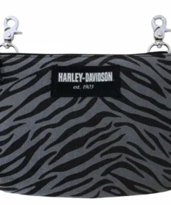 Leather Source Accessory Harley-Davidson® Women's Zebra Print Grey Cotton Hip Bag