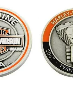 Symbol Arts Harley-Davidson® Twin Cam 96 Bar & Shield Challenge Coin, 1.75 In Coin 8007102
