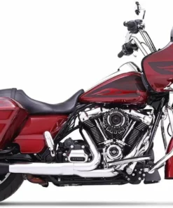 Rhinehart® Black W/ Chrome 4" Slip-On Mufflers W/ Black Merge End Caps. 500-0107-MERGE