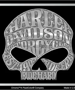 Chroma Harley-Davidson® Willie G Skull Stamped Metal Front License Plate CG55001