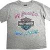 SGI Harley-Davidson® Toddler Girls My Grandpa Rides Tee, Gray 2 SGI Harley-Davidson® Toddler Girls My Grandpa Rides Tee, Gray