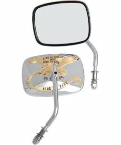 Drag Specialties® Live To Ride Custom Mirrors - Gold - Pair, 0640-0476