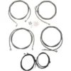 Parts Unlimited LA Choppers® Complete Stainless Braided Handlebar Cable/Brake Line Kit — Cable Kit, 0662-0561