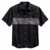 Harley-Davidson® Men's 5X Iron Block Short Sleeve Woven Shirt, 99018-17VM
