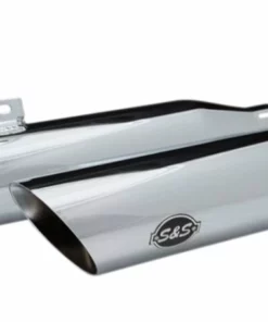 Parts Unlimited Pipes S&S Cycle® Slash Cut Race Mufflers - Chrome, 1801-1355