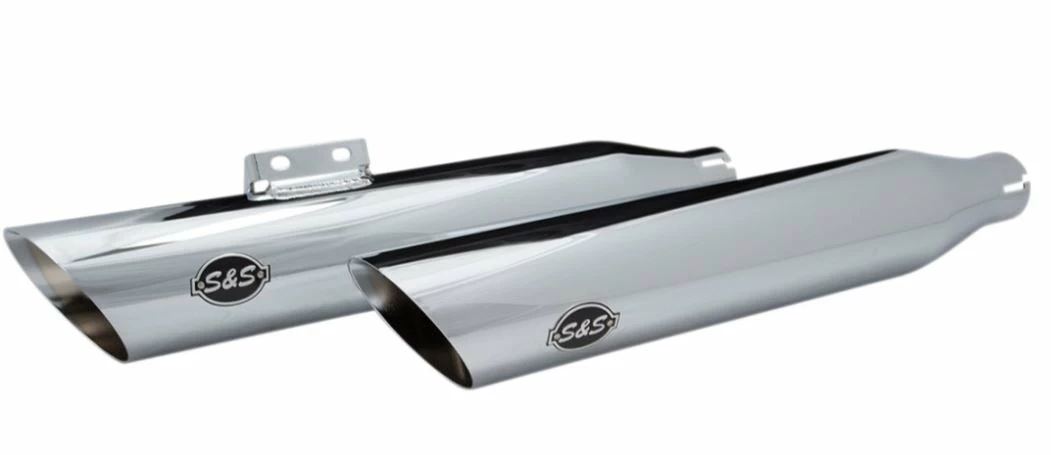 Parts Unlimited Pipes S&S Cycle® Slash Cut Race Mufflers - Chrome, 1801-1355 3 Parts Unlimited Pipes S&S Cycle® Slash Cut Race Mufflers - Chrome, 1801-1355