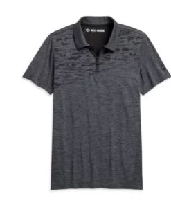 Harley-Davidson® Men's Nearly Seamless Jacquard Polo - Slim Fit, 96343-20VH Short Sleeve Shirts