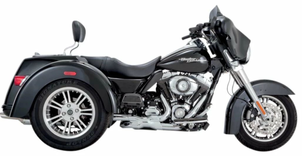 Vance & Hines® Chrome Trike Deluxe Slip-On Mufflers, VH0022 4 Vance & Hines® Chrome Trike Deluxe Slip-On Mufflers, VH0022