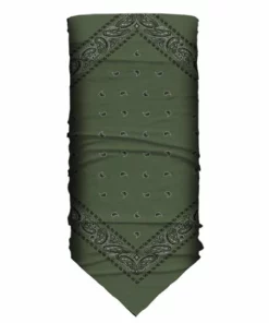 Accessories Hair Glove® Olive Green Paisley Bandana Tube, 80009