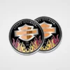Symbol Arts Gifts & Collectibles Harley-Davidson® Bar & Shield W/ Flames Stained Glass Challenge Coin, 8009779