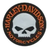 Symbol Arts Harley-Davidson® 4" Willie G Skull Reflective Embroidered Emblem Sew-On Patch