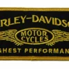 Symbol Arts Harley-Davidson® 4.25" Embroidered High Performance Emblem Sew-On Patch - Gold