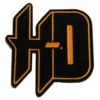 Symbol Arts Harley-Davidson® 2.65" Embroidered H-D Emblem Sew-On Patch - Black & Orange Decals & Patches