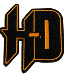 Symbol Arts Harley-Davidson® 2.65" Embroidered H-D Emblem Sew-On Patch - Black & Orange Decals & Patches