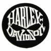 Symbol Arts Harley-Davidson® 3" Embroidered Willie G Skull Text Emblem Sew-On Patch - Black