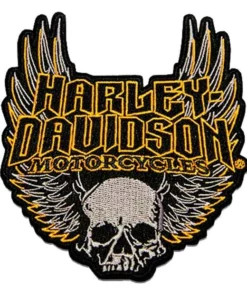 Symbol Arts Harley-Davidson® 4.5" Skull W/ Wings Patch