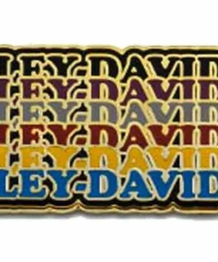 Symbol Arts Gifts & Collectibles Harley-Davidson® 1.75" Harley Stacked Text Metal Pin, Silver Nickel Finish