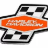Symbol Arts Harley-Davidson® 1.5" H-D Racing Checkered Metal Pin, Silver Nickel Finish Gifts & Collectibles