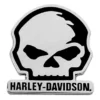 Symbol Arts Harley-Davidson® 1.5" Willie G Skull Logo Metal Pin, Antique Silver Finish