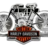 Symbol Arts Harley-Davidson® 1.5" Vintage Motorcycle B&S Metal Pin, Antique Silver Finish 1 Symbol Arts Harley-Davidson® 1.5" Vintage Motorcycle B&S Metal Pin, Antique Silver Finish
