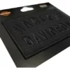 Global Products Harley-Davidson® 4 In. Embroidered Minimal Black H-D Text Emblem Sew-On Patch Decals & Patches