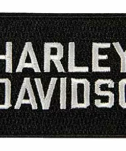 Symbol Arts Decals & Patches Harley-Davidson® 4 In. Embroidered Bold Orange Bar Emblem Sew-On Patch - Black