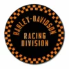 Symbol Arts Gifts & Collectibles Harley-Davidson® 1.5 Inch. Racing Checkered Round Metal Pin, Black & Orange 1 Symbol Arts Gifts & Collectibles Harley-Davidson® 1.5 Inch. Racing Checkered Round Metal Pin, Black & Orange