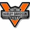 Symbol Arts Gifts & Collectibles Harley-Davidson® 1.5 Inch. 'V' Bar & Shield Logo Metal Pin, Silver Nickel Finish