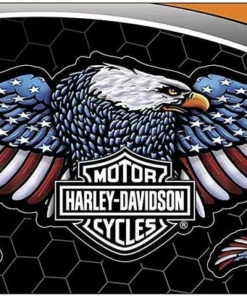 Chroma Harley-Davidson® RWB Eagle W/ Bar & Shield Large Decal, CG5678 Decals & Patches