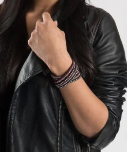 Hair Glove® Red Stud & Bling Faux Suede Bracelet/Choker, 84074