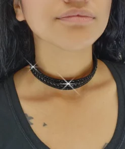 Jewelry Hair Glove® Black & Black Bling Faux Suede Bracelet/Choker, 84075 7 Jewelry Hair Glove® Black & Black Bling Faux Suede Bracelet/Choker, 84075