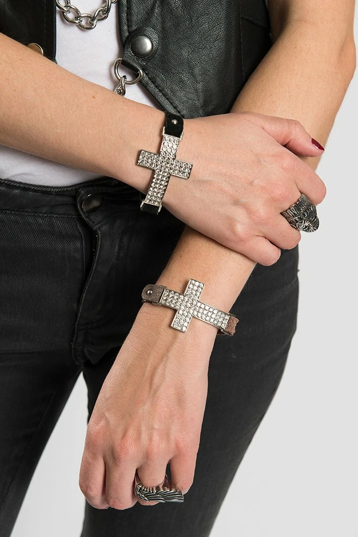 Hair Glove® Silver Crystal Cross Bracelet, 84037 Jewelry 3 Hair Glove® Silver Crystal Cross Bracelet, 84037 Jewelry