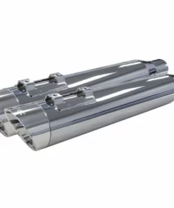 Tucker Pipes TBR® Chrome Dual Slip On Slash Cut Mufflers, 597013