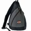 Athalon Backpacks Harley-Davidson® Heather Gray Bar & Shield Deluxe USB Quilted Travel Sling, 90821 1 Athalon Backpacks Harley-Davidson® Heather Gray Bar & Shield Deluxe USB Quilted Travel Sling, 90821
