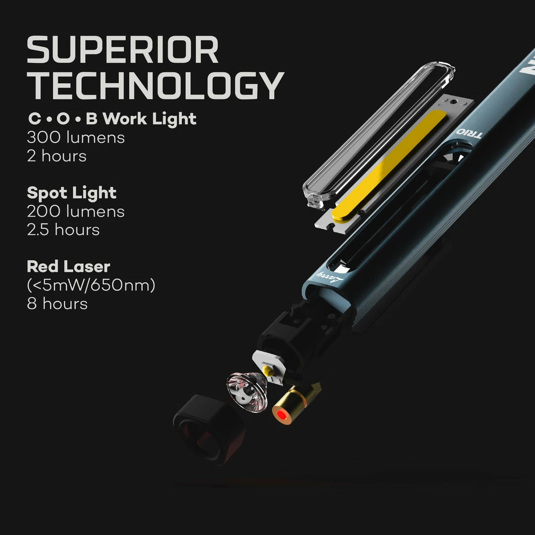 NEBO® Larry TRIO Rechargeable 300 Lumens Flashlight 5 NEBO® Larry TRIO Rechargeable 300 Lumens Flashlight