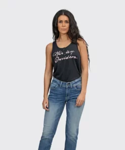Harley-Davidson Harley Davidson® Women's Script Font Henley Racerback Tank 96095-22VW 7 Harley-Davidson Harley Davidson® Women's Script Font Henley Racerback Tank 96095-22VW
