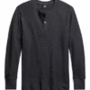 Long Sleeve Shirts Harley-Davidson® Men's 2X Thermal Knit Long Sleeve Henley Shirt, Gray 96113-21VM 1 Long Sleeve Shirts Harley-Davidson® Men's 2X Thermal Knit Long Sleeve Henley Shirt, Gray 96113-21VM