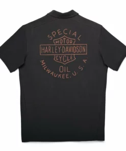 Harley-Davidson Harley Davidson® Men's Special Oil Polo, Black 96330-22VM