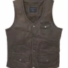 Harley-Davidson® Men's Bremen Brown Leather Vest - 97019-22VM 1 Harley-Davidson® Men's Bremen Brown Leather Vest - 97019-22VM