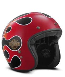 Superstition Harley-Davidson Sales 10 Harley-Davidson® Retro Flame B01 3/4 Helmet, Gloss Black 98209-18VX