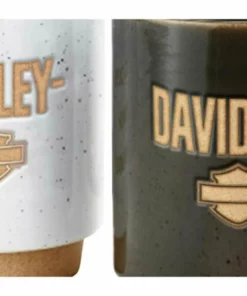 Ace Branded Harley-Davidson® Sculpted B&S Stackable Ceramic Mug Set - Set Of Two 16 Oz. Home
