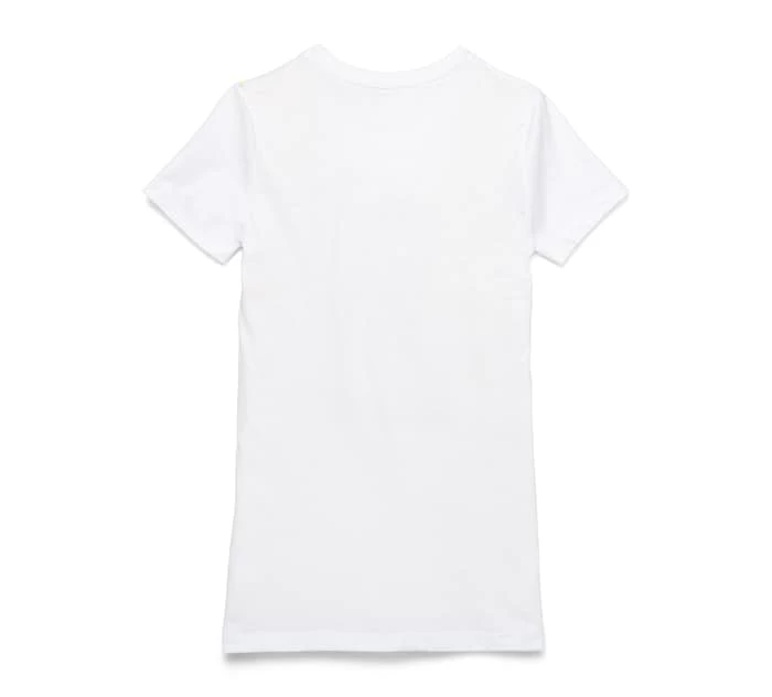 Harley-Davidson Harley Davidson® Women's #1 Race Graphic Tee, White 99028-22VW 4 Harley-Davidson Harley Davidson® Women's #1 Race Graphic Tee, White 99028-22VW